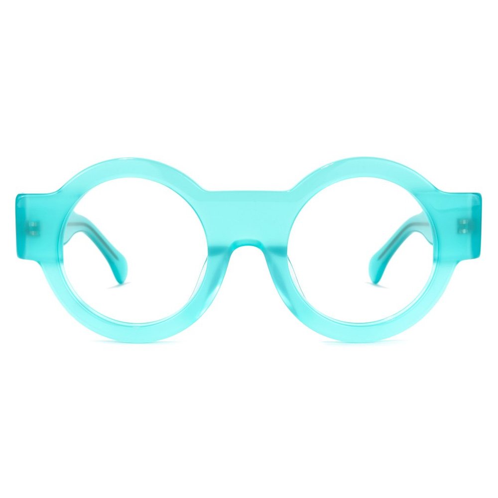 Stylish Blue Round Glasses
